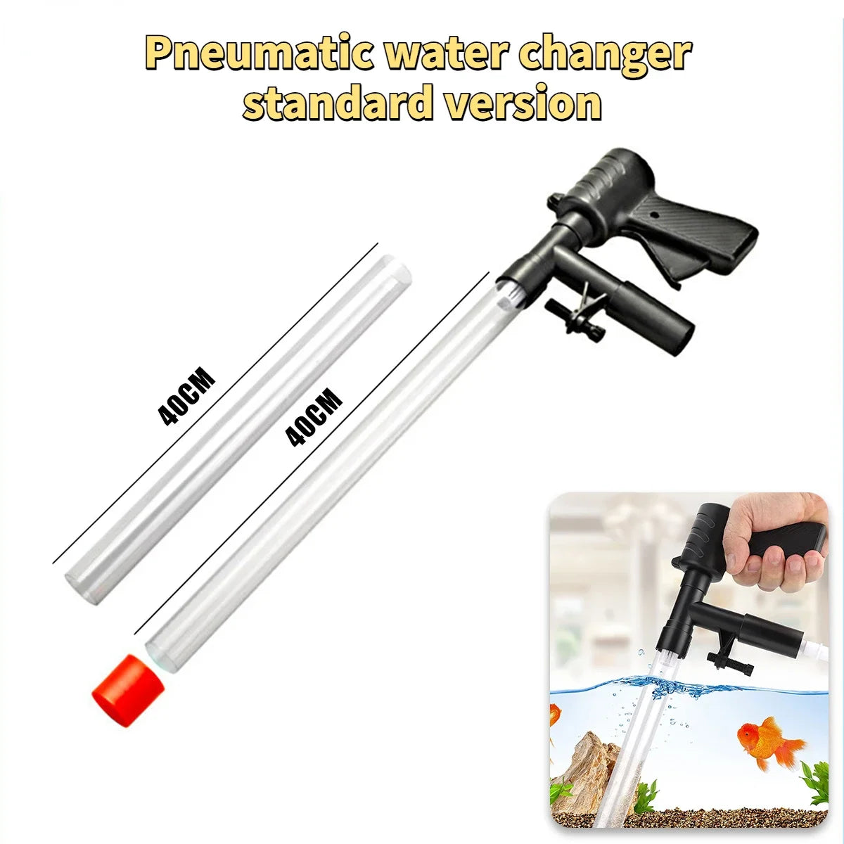 Manual Water Changer Fish Tank Cleaning Tool Aquarium Sand Gravel Cleaner Siphon Principle fish tank accessories