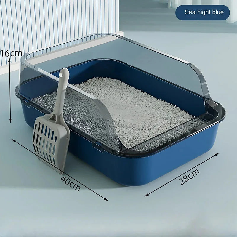 Open Cat Litter Box for Cats  Easy Cleaning Installation Cat Toilet Cleaning Cats Litter Pan with Litter Scoop Cat Supplies