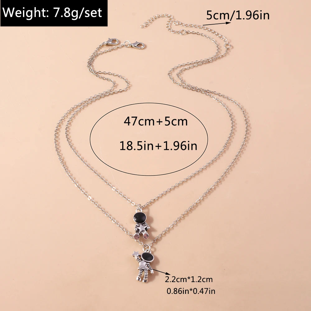 Cute Enamel Dog Cat Paw Necklaces for Women Men BFF Best Friends Couple Matching Pendant Necklace Set Birthday Gifts