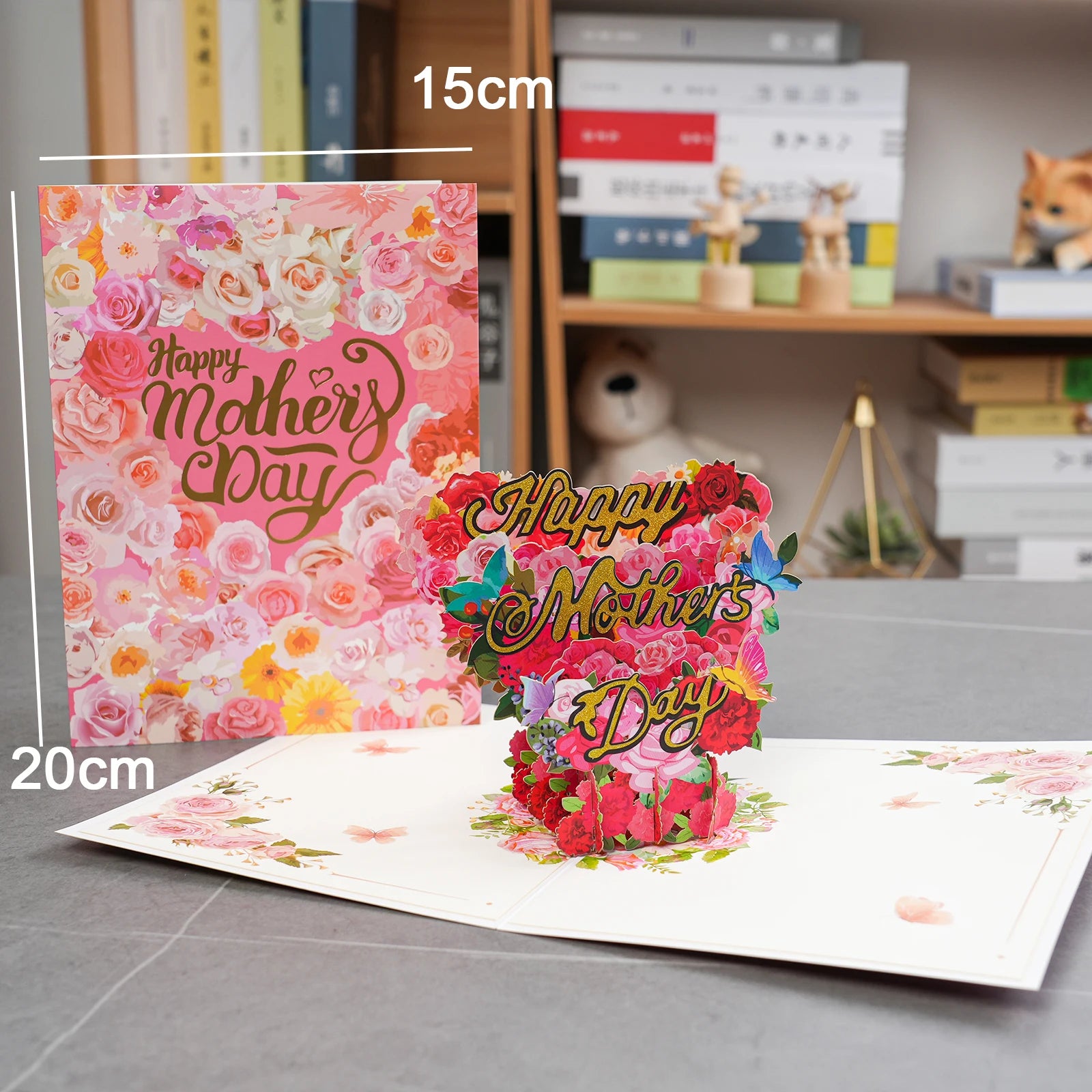 Pop-Up Flower Card Flora 3D Greeting Card for Birthday and Festivals