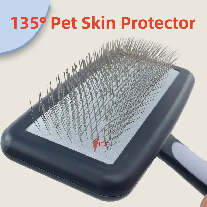 Dog Comb Dog Grooming Brush Massage Cat Brush Pet Hair Remover Stainless Steel Combs for Dogs Hair Knot Opening Pets Accessories