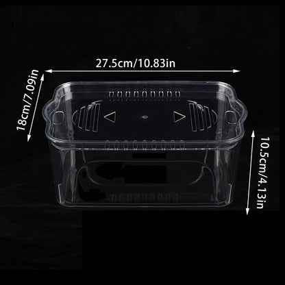 Fall Prevention Explosion-proof Fish Tank Transparent PET Desktop Goldfish Bowl Water Plant Turtle Tank Stackable Cube Fish Tank