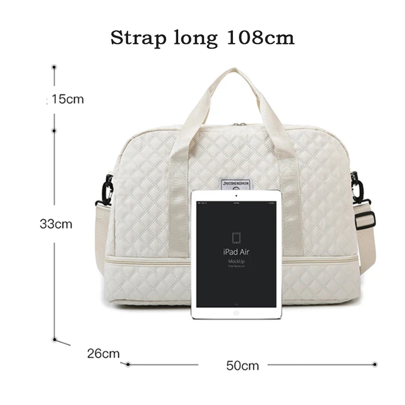 Short Trip Travel Bag Men Women Handbag Large Capacity Luggage Storage Bag Dry Wet Separation Waterproof Sports Fitness Bag