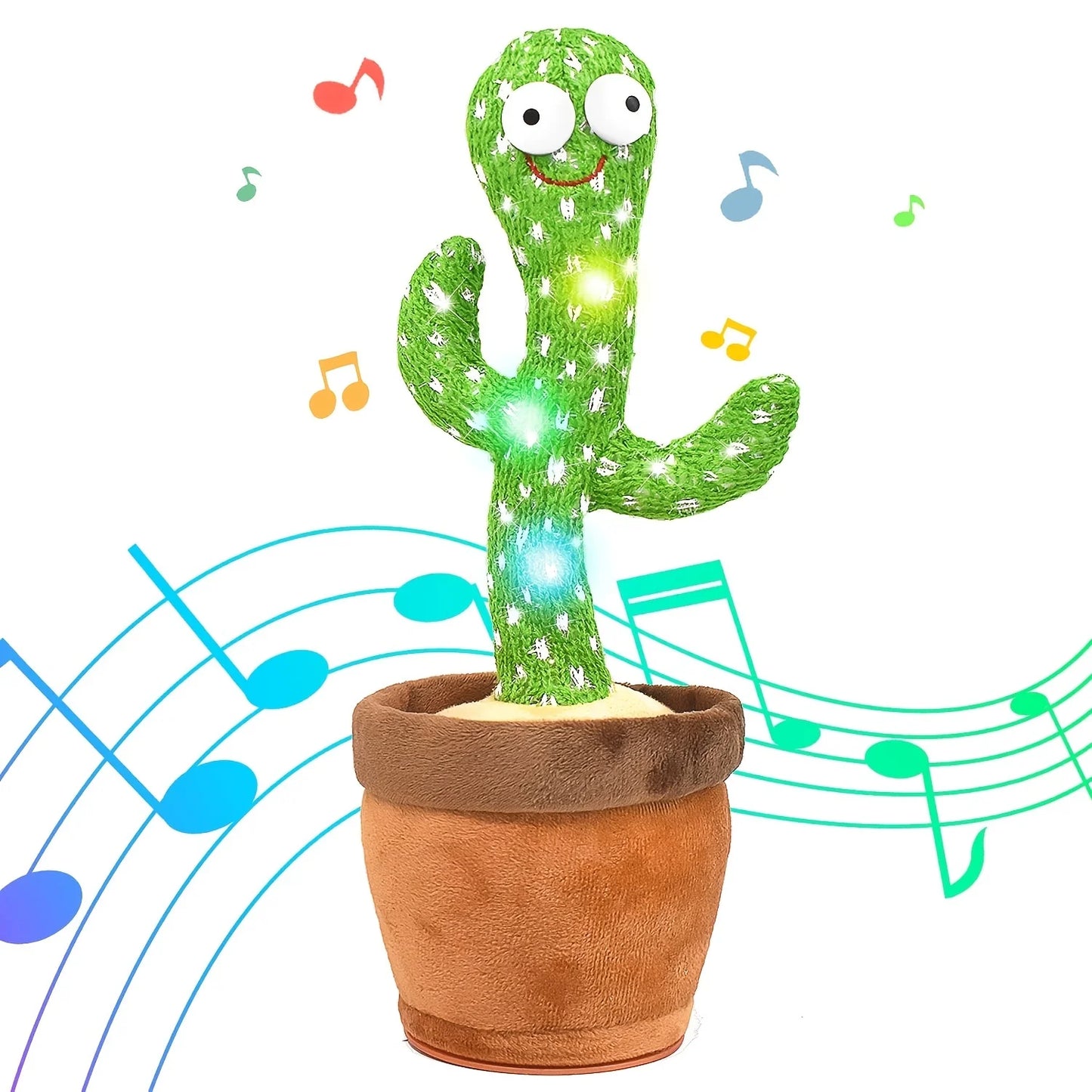 Dancing Cactus Repeat Talking Toy Electronic Plush Toys Can Sing Record Lighten USB Early Education Funny Gift Interactive Bled