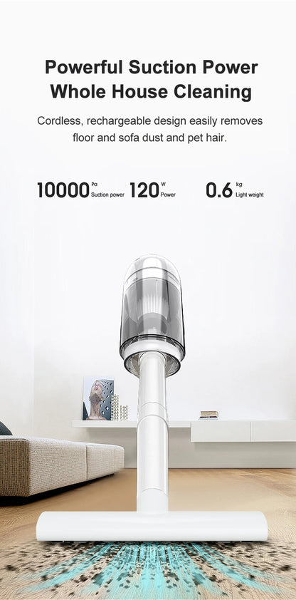 Handheld Home Vacuum Cleaner Rechargeable Portable Vacuum Cleaner Car Home Dual Purpose Wireless Dust Catcher Pet Hair 10000PA
