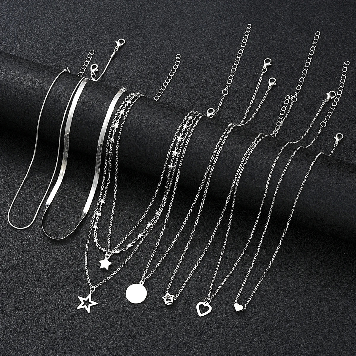 10 Pcs Fashion Butterfly Necklaces For Women Boho Vintage Colorful Simple Pendant Choker Chain 2024 New Jewelry Gifts Wholesale