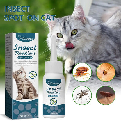Pet Flea Killer Drops Anti Fleas Cats Ticks Lice Mite Ringworm Removal Itching Dogs Treatment Pet Removal Insect Relieve Dr G4B2
