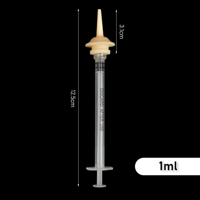 Pet Feeding Nipple for Kitten Puppy Newborn Cat Silicone Feeding Pacifier with Syringes for Mini Pet Small Dog Milk Feeding