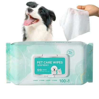 Pet Wipes for Cats & Dogs – Deodorizing, Gentle, Tear-Free