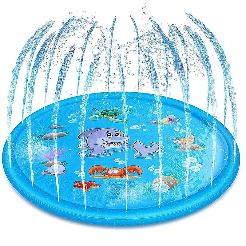 150/170cm Summer Dogs Swimming Mat Inflatable Water Spray Bathtub Outdoor Interactive Fountain Toys For Dogs Cats Children