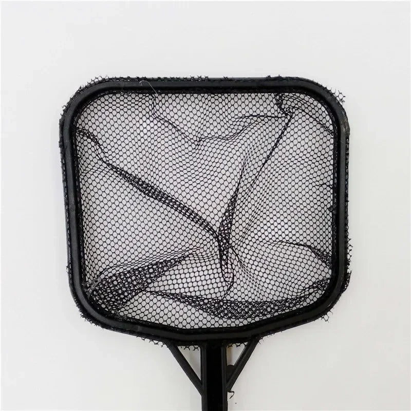 41cmx12cm Portable Long Handle Square Aquarium Fish Tank Fishing Net Landing Net Fish Floating Objects Cleaning Tools