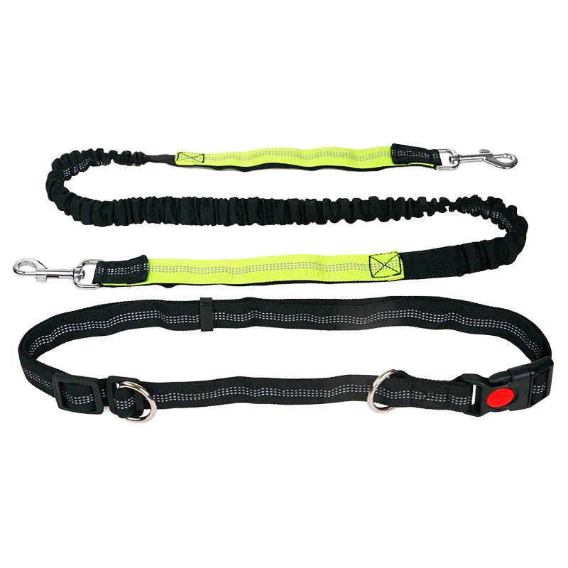 Dog Leash Hands Free Retractable Traction Rope Pet Walking Running Adjustable Waist Belt Elastic Reflective leash Pet Supplies