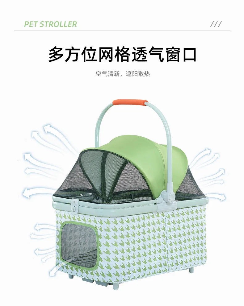 Detachable Pet Cart Detachable One Car Three-purpose Universal Pet Cart for Cats and Dogs