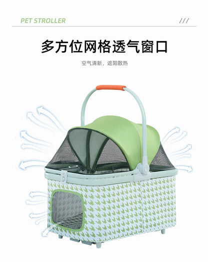 Detachable Pet Cart Detachable One Car Three-purpose Universal Pet Cart for Cats and Dogs