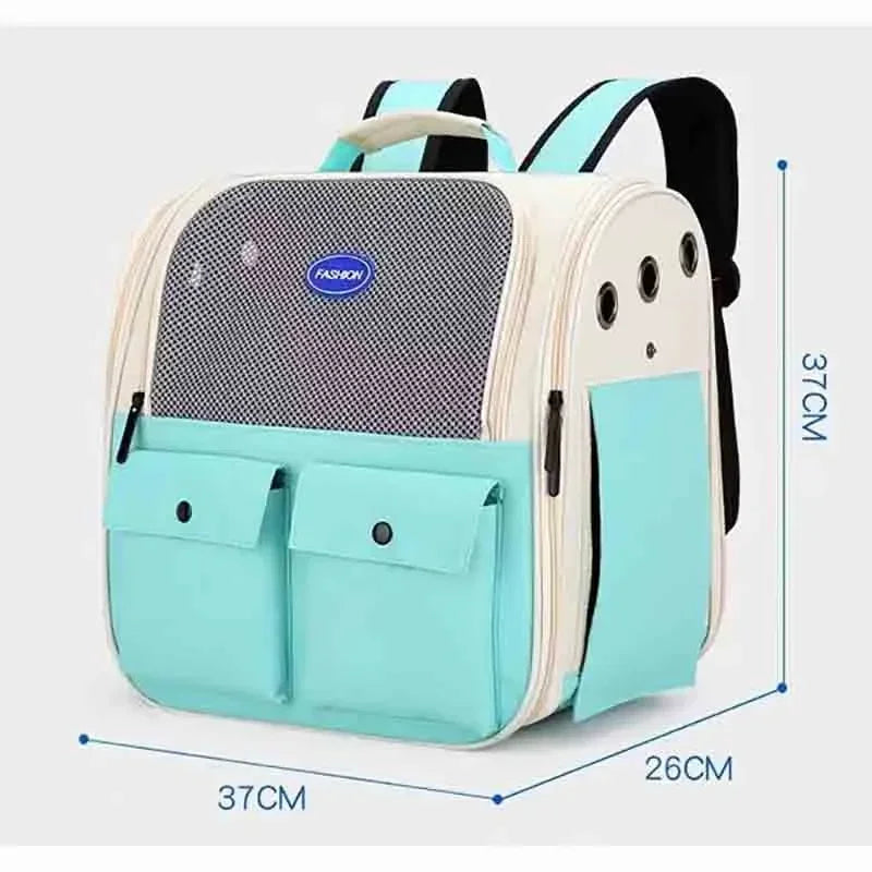 Adjustable Strap Pet Carrying Bag Foldable Cat Backpack for Outdoor Travel Ventilation Large Capacity Cat Carrier Backpack