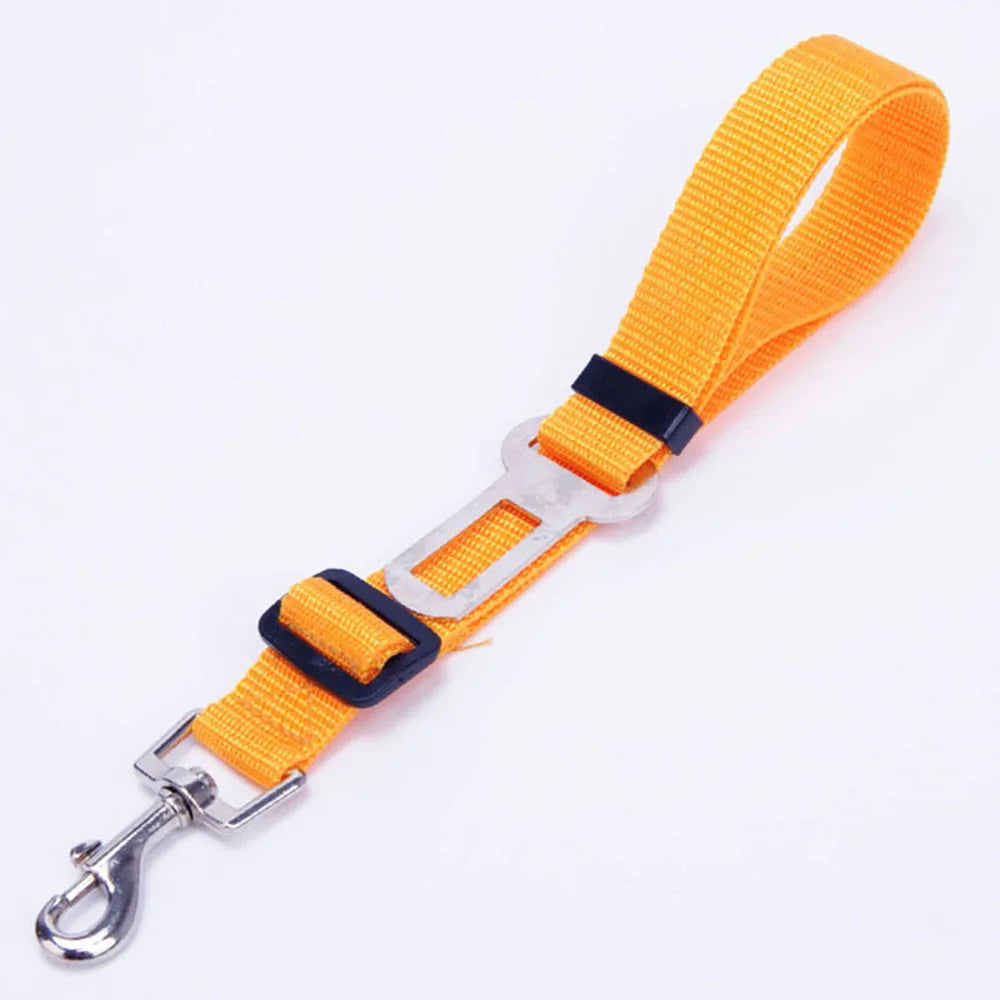 Adjustable Dog Car Seat Belt Harness for Dogs Nylon Reflective Cushioning Elasticity Car Travel Dog Accessories for Dogs