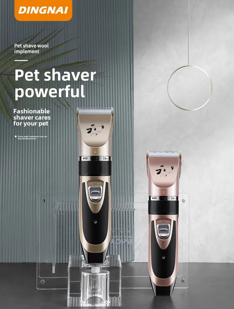 Rechargeable low-noise pet grooming clipper for dogs & cats