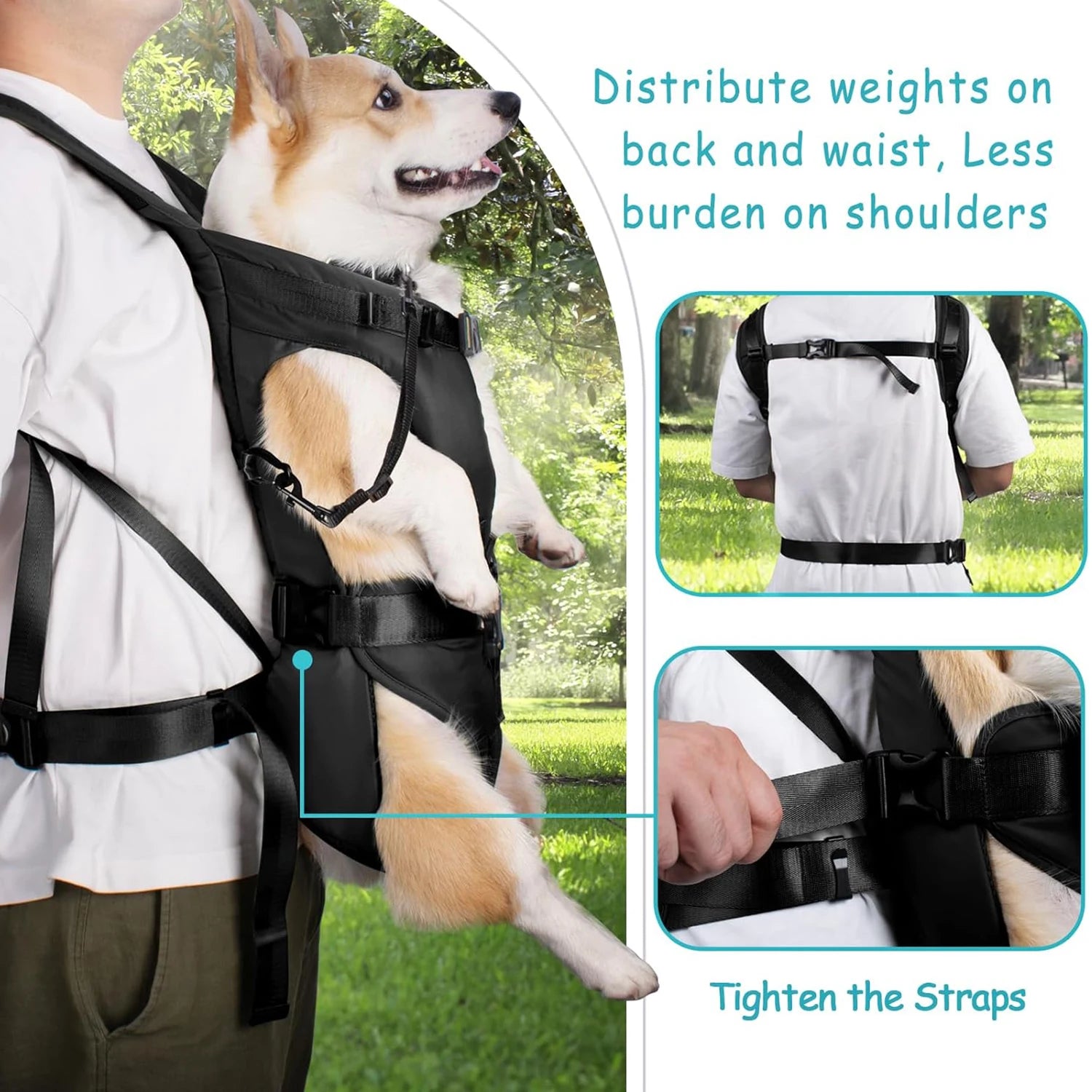 Pet Front Carrier Backpacks Ajustable Hands Free Dog Backpack For Small Mediun Dogs Breathable Cats Outdoor Travel Carrier Bags