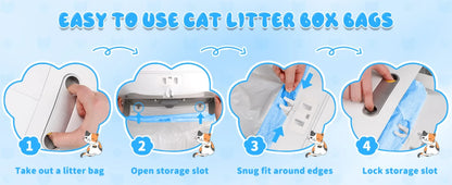 Extra-Thick Cat Litter Bags for Automatic Litter Box Cat Litter Box Liners for MeoWant/catlink/Tonepie Katzentoilette Müllbeutel