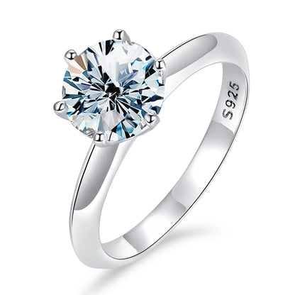 GRA Certified 1-5CT Moissanite Ring VVS1 Lab Diamond Solitaire Ring for Women Engagement Promise  Wedding Band High Quality Fine