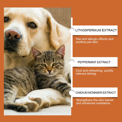 Yegbong Pet Skin Care Cream Gentle Itching Relief Wart Remover Improve Ringworm Skin Treatment Catnip Hair Healthy Pets Cream