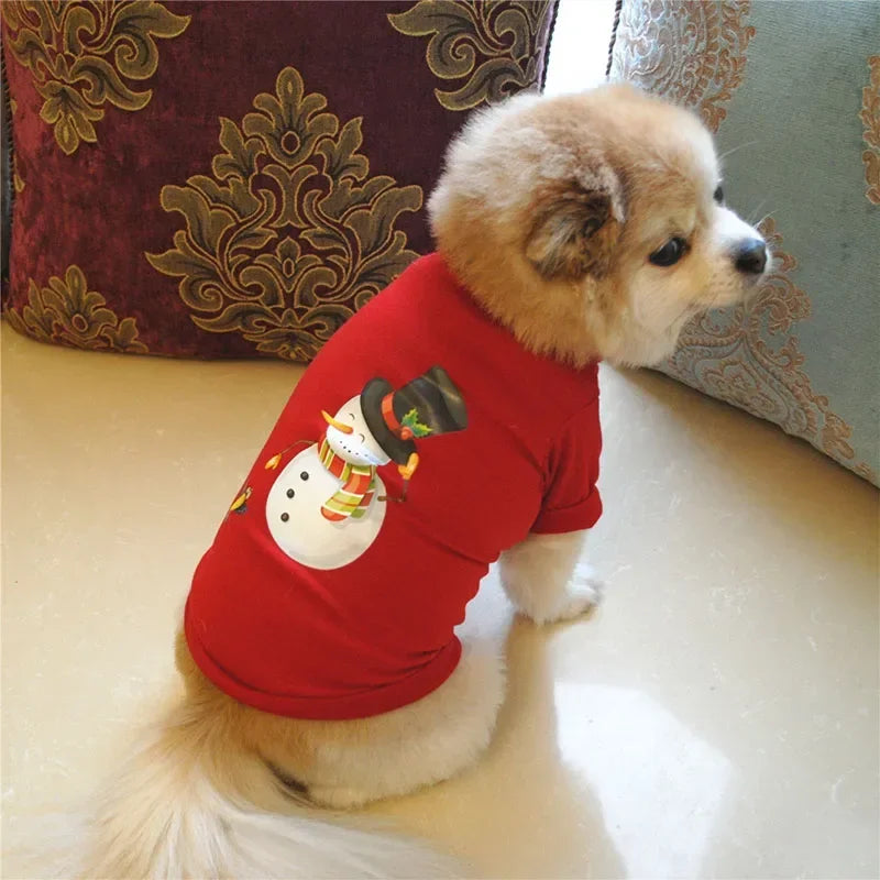 Christmas Dog Clothes New Year Pets Dogs Clothing For Small Medium Dogs Costume Chihuahua Pet Shirt Warm Dog Clothing Yorkshire