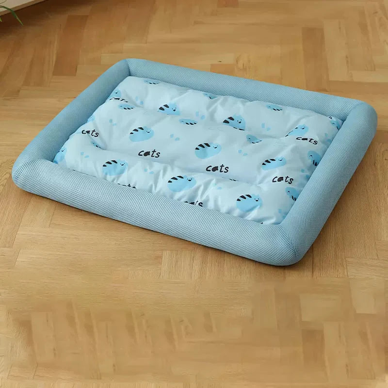 MADDEN  Summer Cooling Pet Cat Bed Cushion Ice Pad Dog Sleeping Square Mat for Puppy Dogs Cats Pet Kennel Top Quality Cool Cold