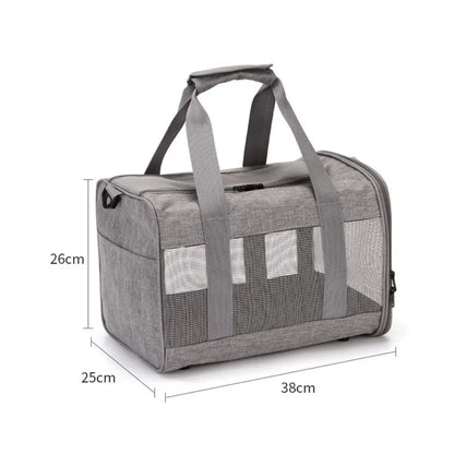 One Shoulder Polyester Pet Carrier Bag Breathable Mesh Simple Design Pet Bag Portable Handbag Style Pet Backpack Outdoor Travel