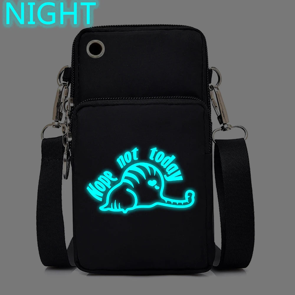 Women Luminous Messenger Bag Animal Lovers Hanging Neck Purse