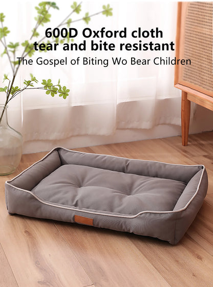 Waterproof Dog Bed 600D Oxford Pet Dogs Beds for All Seasons Thickened PP Cotton Filling Bite-resistant Pet Mat Dog Accessories