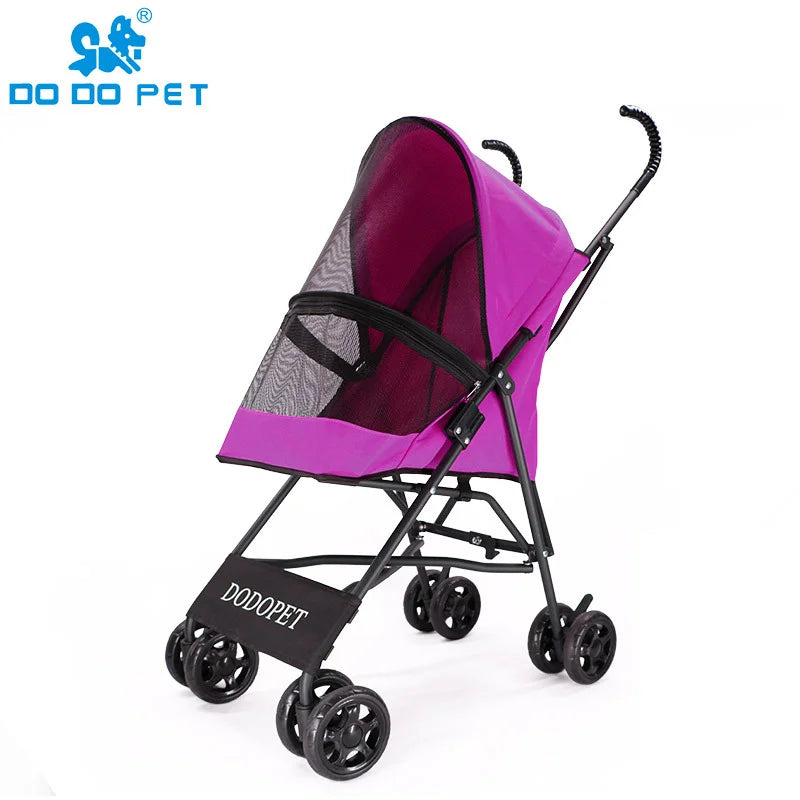 Dog Strollers Pet 4 Wheels Travel For Cat Pushchair Trolley Puppy Jogger Folding Carrier Outdoor Supplie