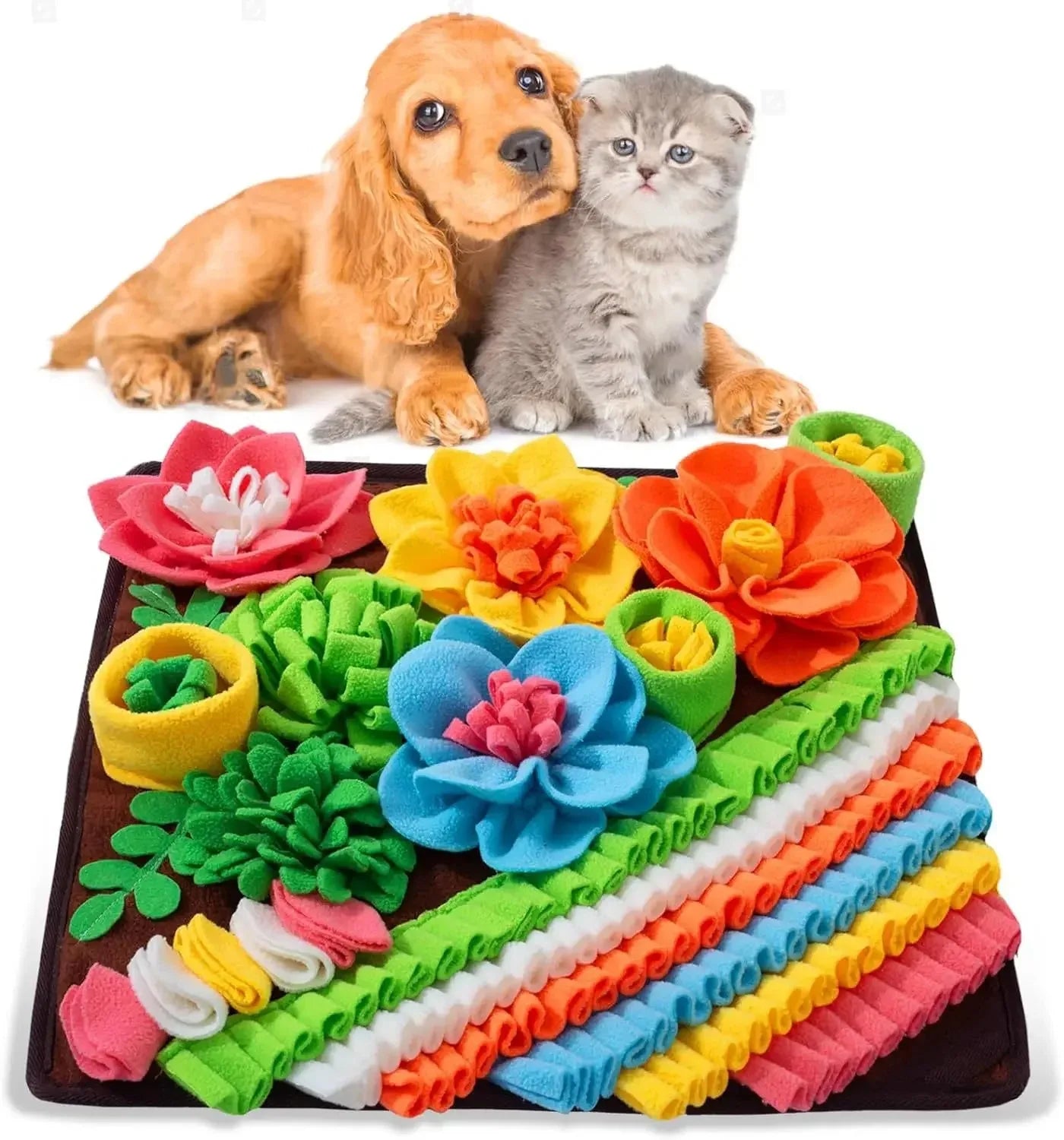 Pet Sniffing Pad Dog And Cat Foraging Toys Indoor Play Eating Mat Relieve Stress Release Energy Treasure Hunting Slow Food