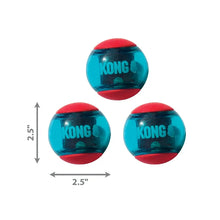KONG Squeezz 動作球 紅色 3 件裝 M 碼