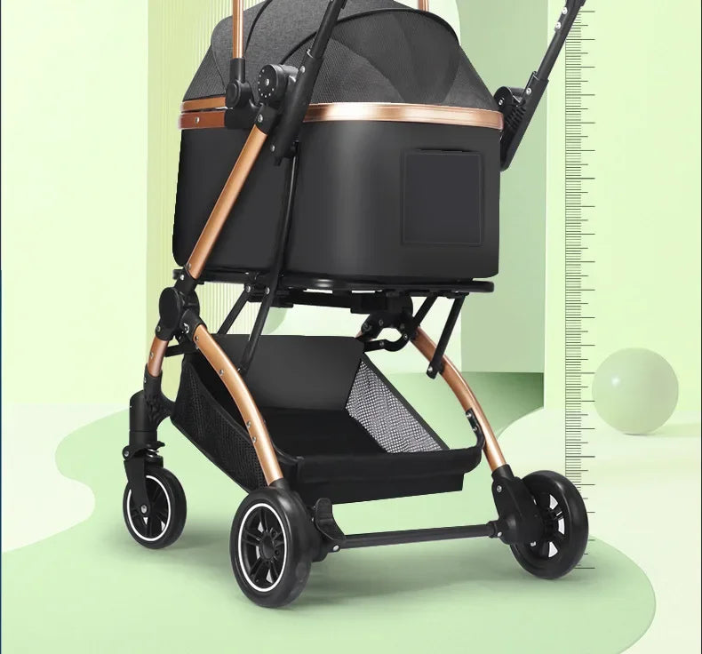Foldable Lightweight Pet Cart for Cats & Small Dogs