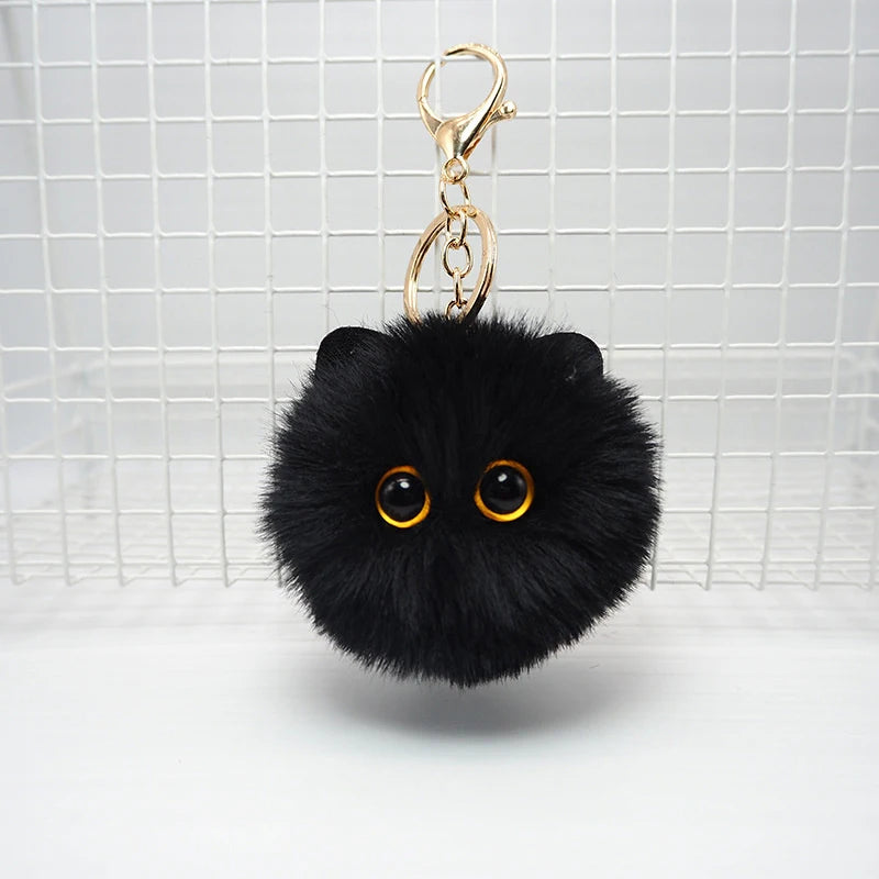 Cute Plush Cat Keychain Cartoon Doll Toy Pendant Keyring For Women Girls Bag Ornament Car Key Chain