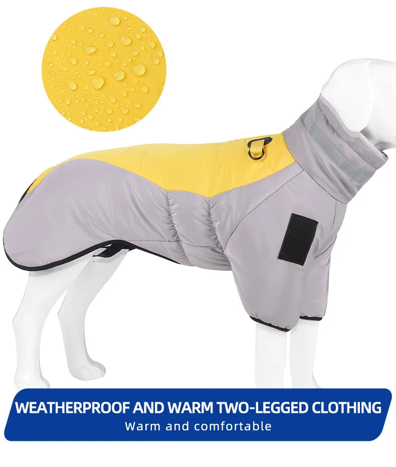 Big Dog Jacket Winter Warm Dog Clothes for Medium Large Dogs Waterproof Pet Coat Labrador Costume Golden Retriever Vest Overalls