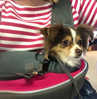 Pet Puppy Carrier for Outing Travel Mesh Breathable Shoulder Bag Large Space Pet Front Bag Suitable for Walking Cat Carrier Bag