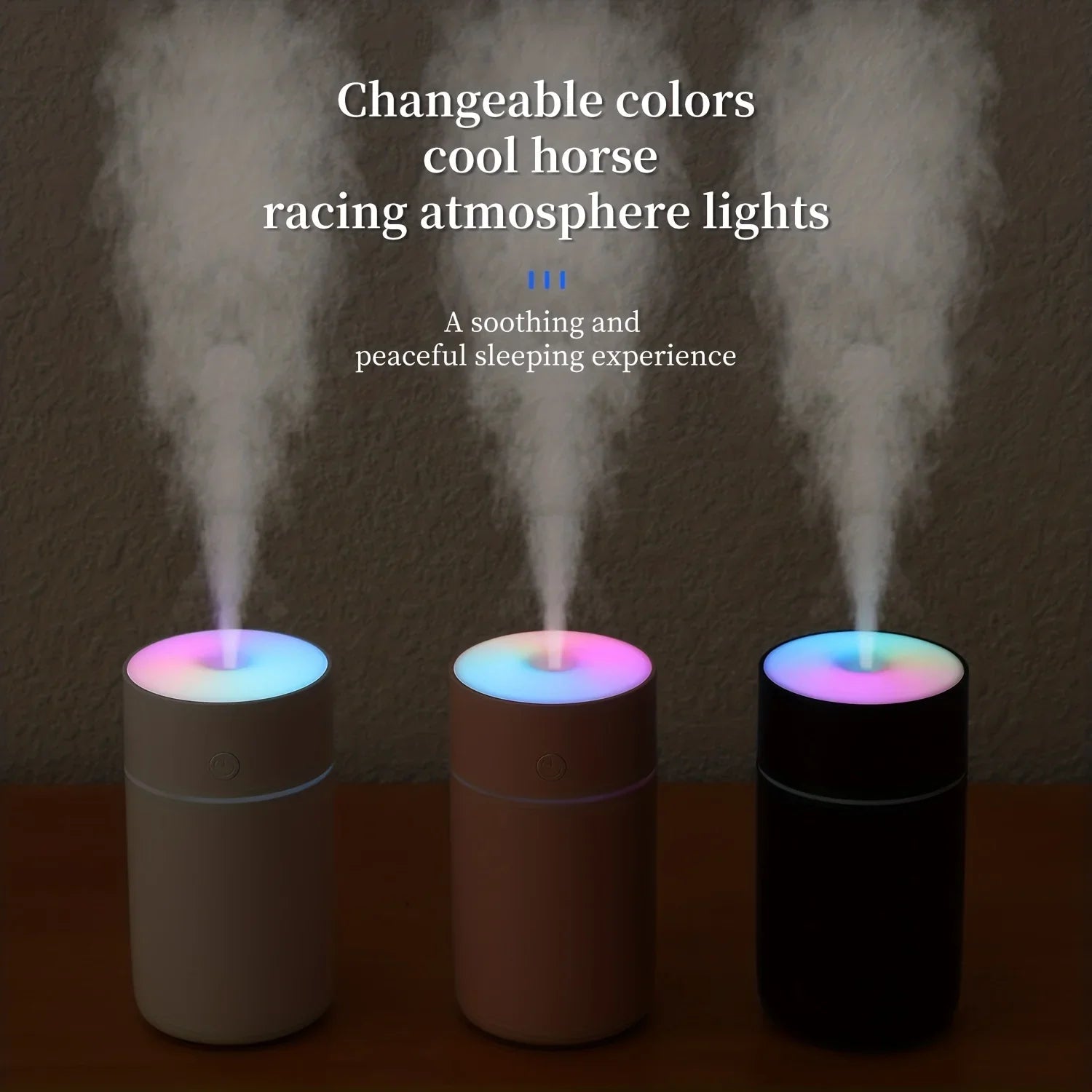 Portable Usb Rechargeable Air Humidifier LED light mini 220ml h2o Spray Mist humidifier Aroma Essential Oil Diffuser for Car