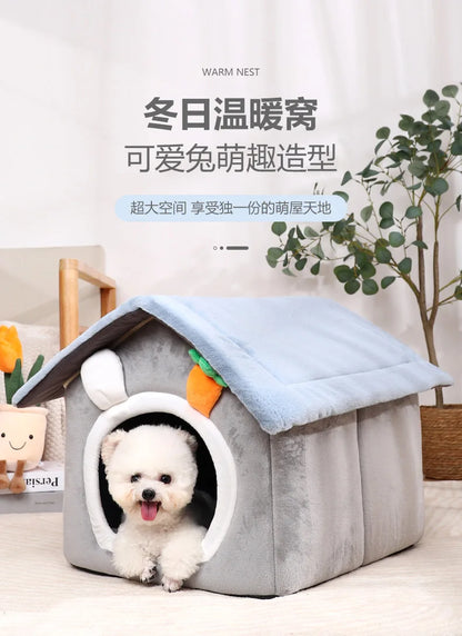 可折疊保暖狗屋沙發床，適合小型至大型寵物