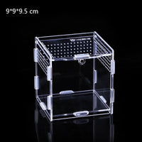 Acrylic Transparent Reptile Terrarium Breeding Box Turtle Cage Nano Arboreal Tarantula Enclosure Dearded Dragon Reptiles Habitat