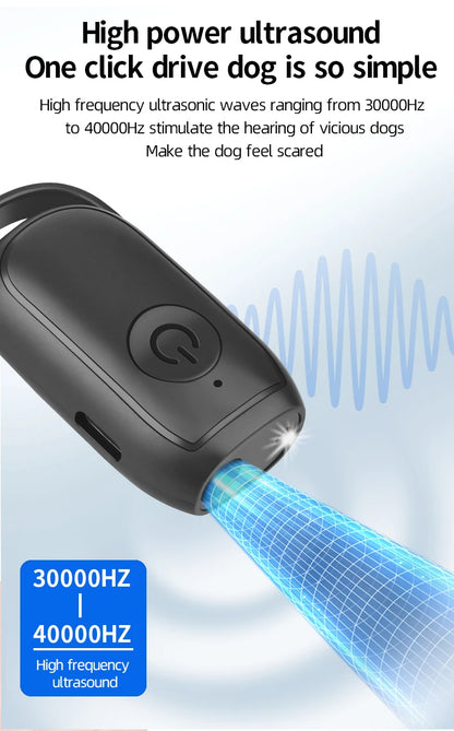Mini Ultrasonic Dog Repeller Training Dog Stop Barking Smart Portable Outdoor Defense Dogs Anti-barking Training Device