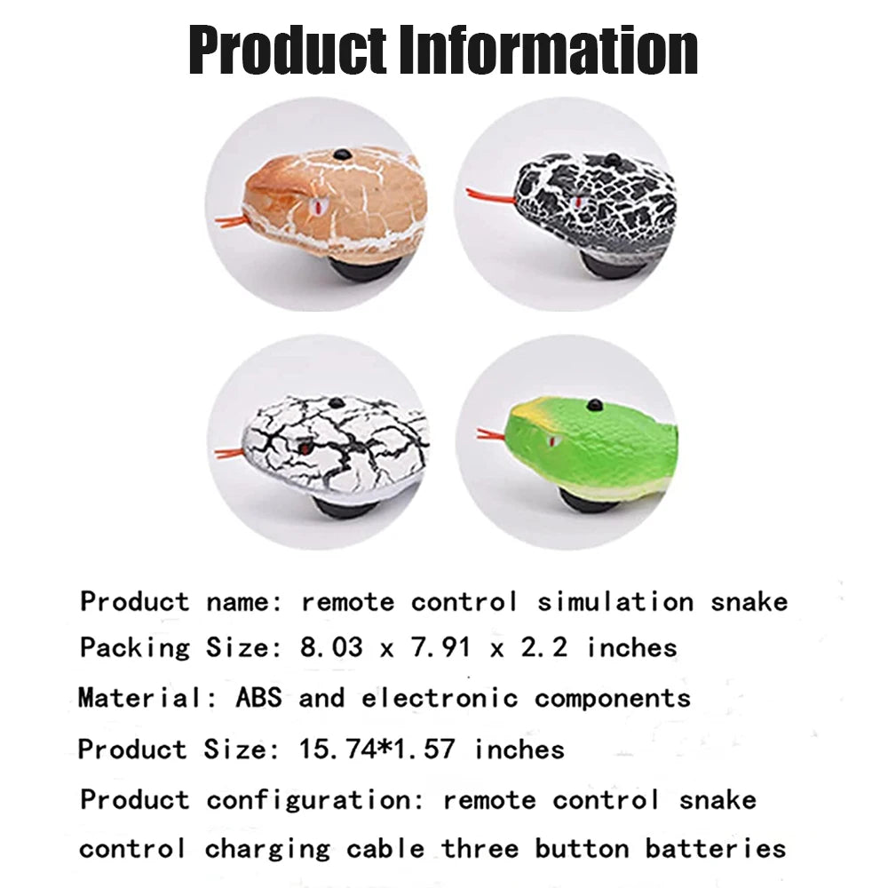 Remote Control Snake Pet Interactive Toy 16 Inch Toy Snake Egg Shaped Infrared Controller Prank Toy Ideal Gift for Kids Adults