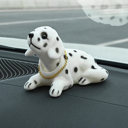Creative Bobble Head Dog Figure Ornament Statue Cute Shaking Head Dog Car Ornament for Car Dashboard Tabletop Decoration Bobbing