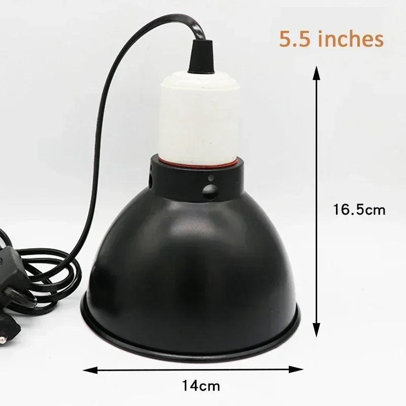 100-240V UVB Animal Heating Lamp Holder E27 UVB Pet Turtle Reptile Light Bulb Bracket Lampshade Emission Lamps