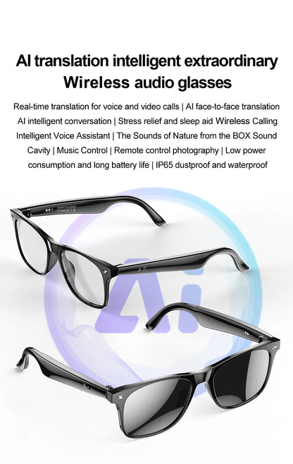 Smart Glasses Camera Remote Shoot Bluetooth Call Music Stereo Mic Men Touch Sunglasses AI Voice Assistant For Android IOS Phone