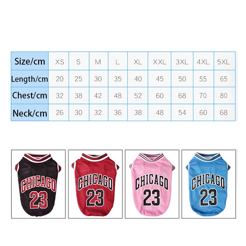 Summer Dog Clothes Mesh Breathable Sport Dog Jersey Basketball Clothes Puppy T-Shirt Summer Pet Cat Shirts For Small Large Dogs