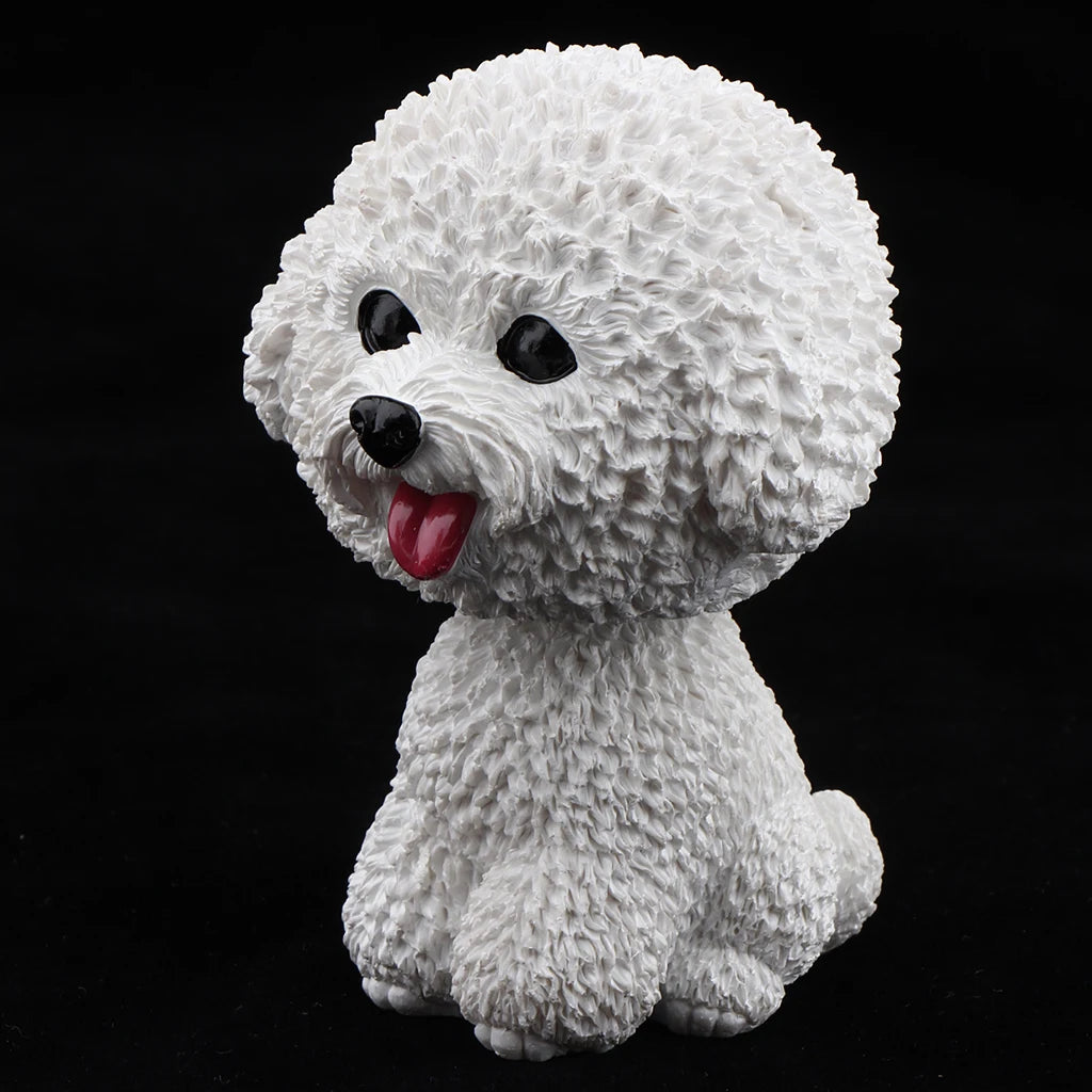 Creative Bobble Head Dog Figure Ornament Statue Cute Shaking Head Dog Car Ornament for Car Dashboard Tabletop Decoration Bobbing
