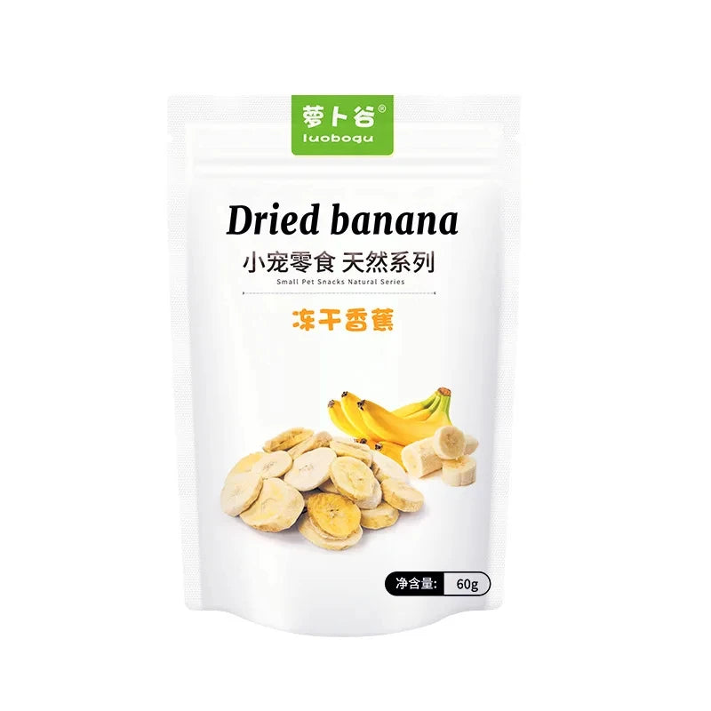 Pet Freeze Dried Banana Slice 60g Rabbit Totoro Guinea Pig Hamster Snack Dried Banana Vitamin Supplement