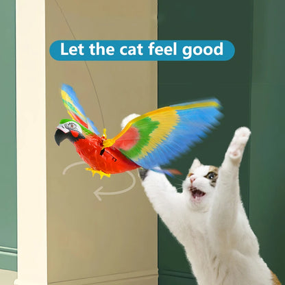 NONOR Cat Interactive Toys Simulation Bird Electric Hanging Eagle Flying Bird Cat Teasering Play Cat Stick Scratch Rope Pet Toys