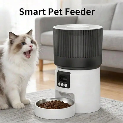 Smart Pet Feeder with HD Video, 5L Large Capacity, 2-Way Audio, Night Vision, Auto Feeding for Cats Dogs